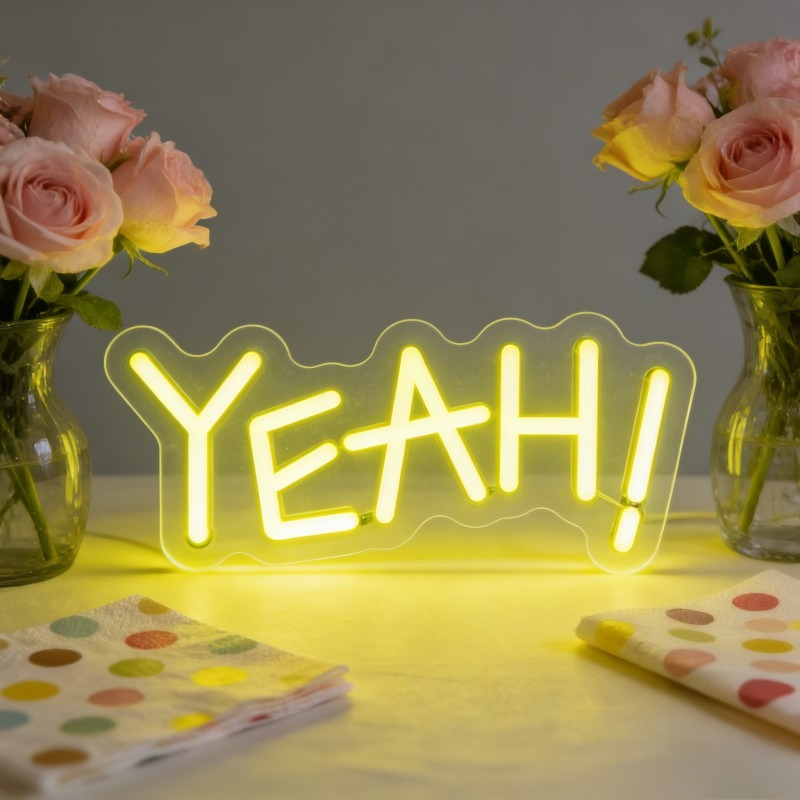 Outdoor Lighting Quotes - Znak Neonowy LED Świecący Zabawny Pozytywny