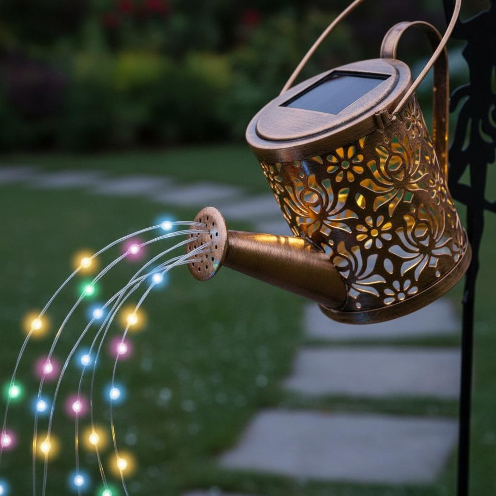Outdoor Lighting Modern - Solarna konewka świetlna, dekoracyjna projekcja, konewka