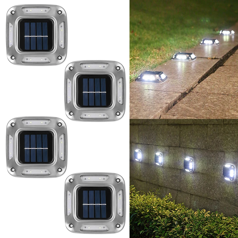 Outdoor Lighting Driveway - 8 LED Solarna Lampa Ścieżkowa Ogrodowa