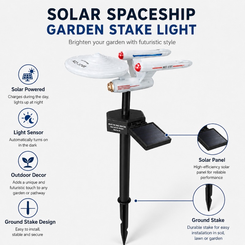 Outdoor Lighting Yard Stakes - Lampa ogrodowa Star Trek USS Enterprise