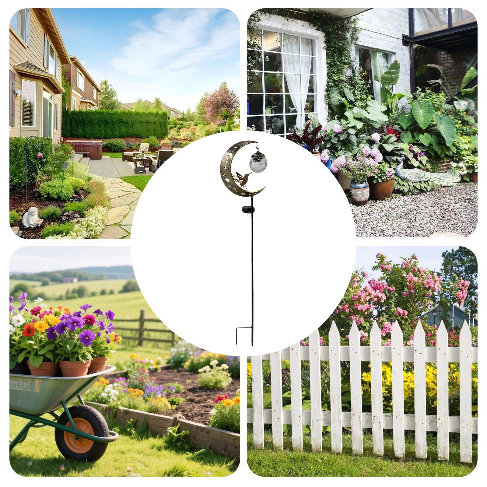 Outdoor Lighting Yard Stakes - Solarne lampki ogrodowe w kształcie księżyca