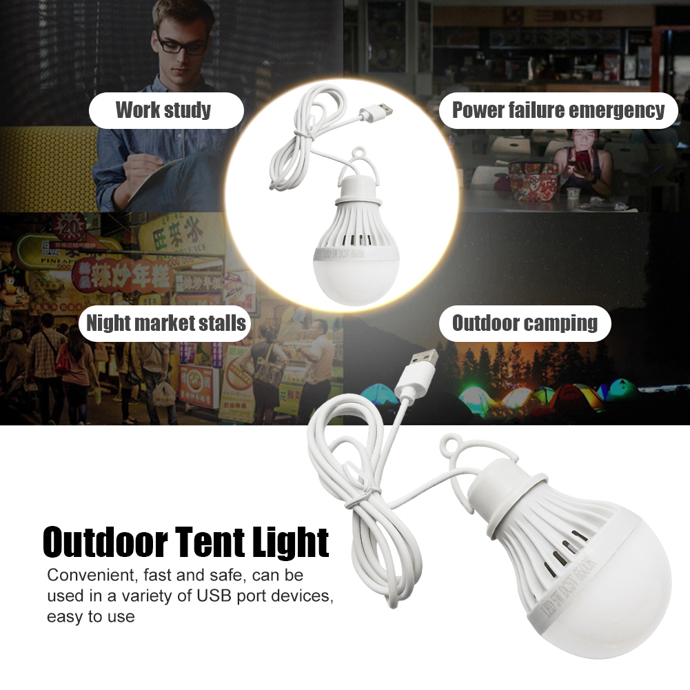 Outdoor Lighting Quotes - Żarówka LED USB, przenośna lampa kempingowa,