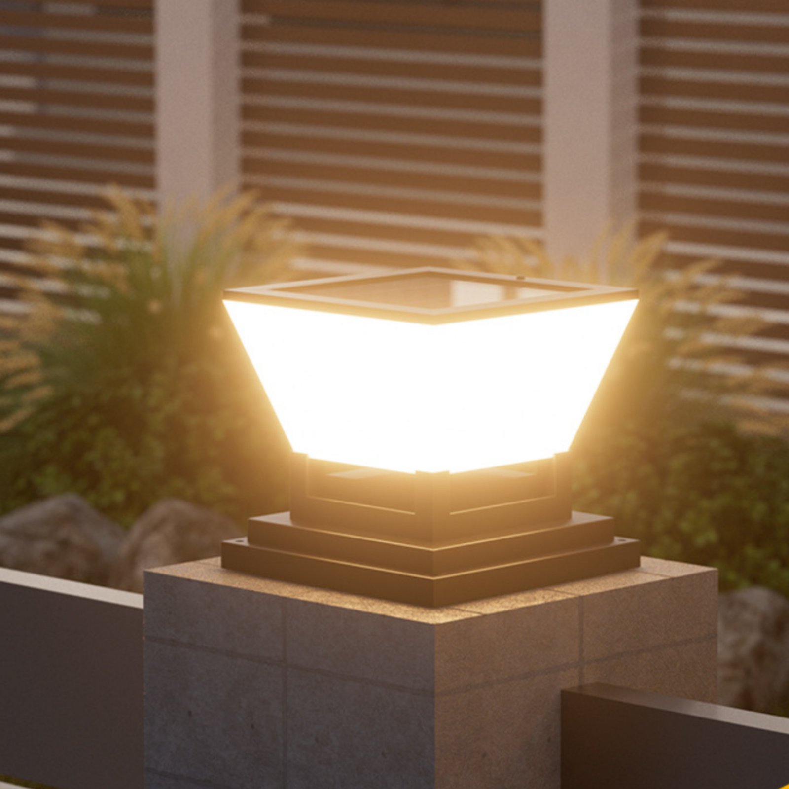 Outdoor Lighting Modern - Solarna lampa słoneczna do ogrodzenia, wodoodporna,