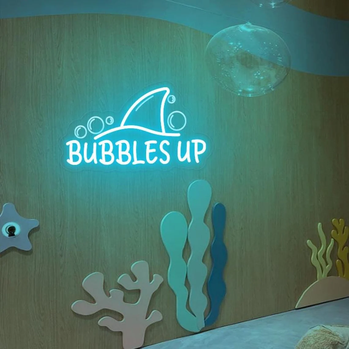 Neonowy szyld Bubbles Up, neon – Outdoor Lighting Quotes recenzja i cena