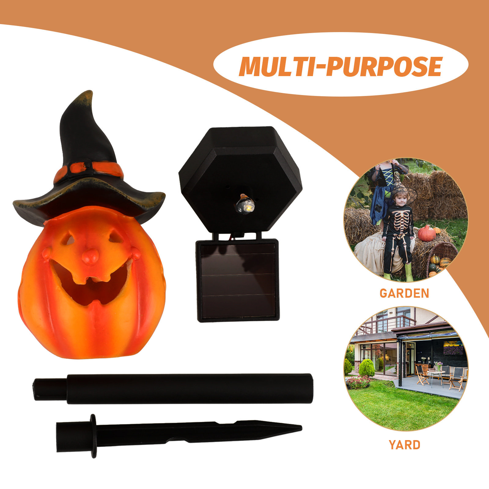 Halloweenowa dyniowa lampa sol – Outdoor Lighting Yard Stakes recenzja i cena